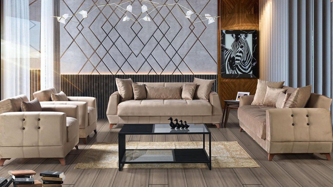 Xlmoebel Polstergarnitur Sofa-Set mit 3-Sitzer, 2-Sitzer, 1-Sitzer und Relaxsessel, 4-teilig., (4-tlg., 4tlg.Wohnzimmer Set(Sofagarnitur 3+2+1+1), Hergestellt in Europa von Xlmoebel