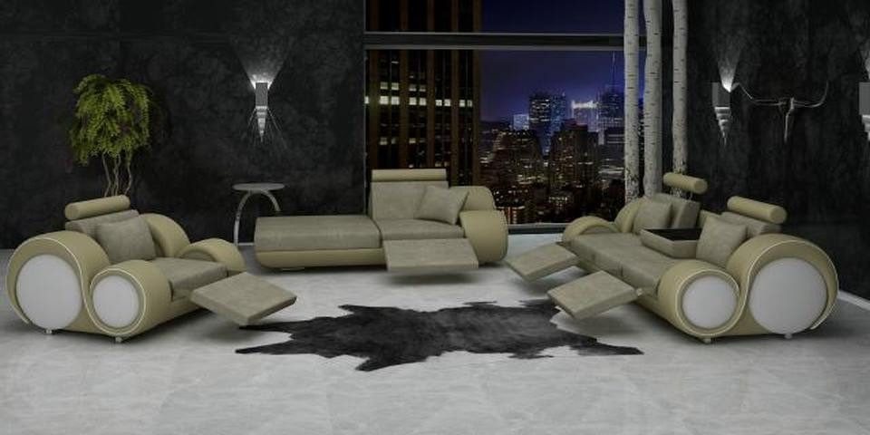 Xlmoebel Wohnzimmer-Set Sofa mit 3-Sitzer, Chaiselongue und 1 Sitzer, (3-St., Sofagarnitur 3+1+Chaiselongue "Berlin VI), Hergestellt in Europa von Xlmoebel