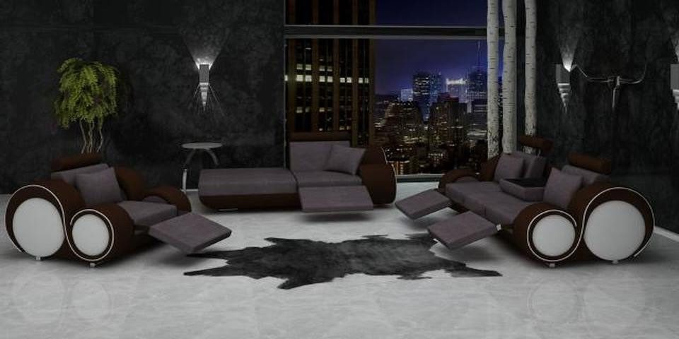 Xlmoebel Wohnzimmer-Set Sofa mit 3-Sitzer, Chaiselongue und 1 Sitzer, (3-St., Sofagarnitur 3+1+Chaiselongue "Berlin VI), Hergestellt in Europa von Xlmoebel