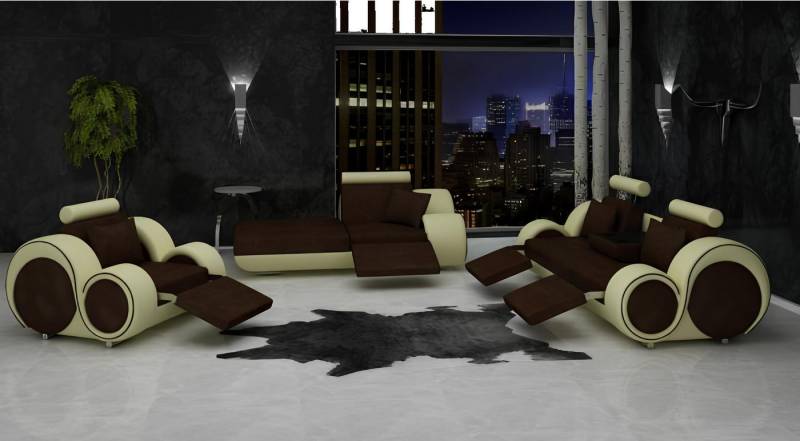 Xlmoebel Polstergarnitur Sofa mit 3-Sitzer, Chaiselongue und 1 Sitzer, (3-tlg., Sofagarnitur 3+1+Chaiselongue "Berlin VI), Hergestellt in Europa von Xlmoebel