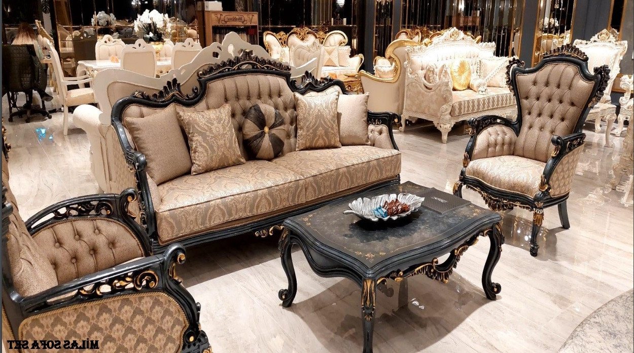 Xlmoebel Wohnzimmer-Set Sofagarnitur 3+1+1 Sitzer Couchtisch Luxus Set Sofas Sessel, (4-St., 3+1+1 Sitzer + Couchtisch), Hergestellt in Europa von Xlmoebel