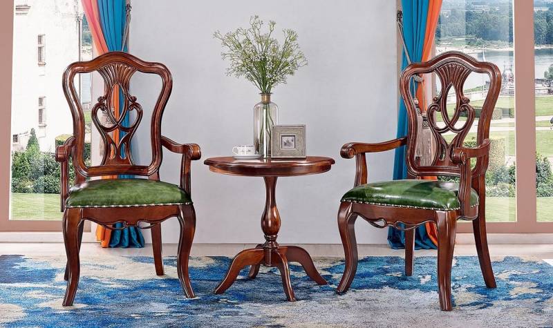 Xlmoebel Wohnzimmer-Set Stuhl Couchtisch Beistelltisch Designer Wohnzimmertisch Set 3tlg., (3-St., 2x Stuhl, Couchtisch), Hergestellt in Europa von Xlmoebel