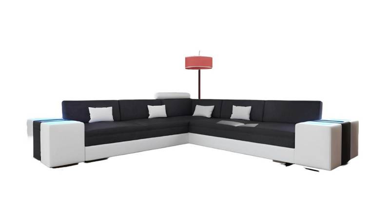 Xlmoebel Wohnzimmer-Set Wohnlandschaft mit Ecksofa aus Stoff, Textil oder Leder - Sofagarnitur, (Designer Zaragoza II 2016 Textil L-Form), Hergestellt in Europa von Xlmoebel