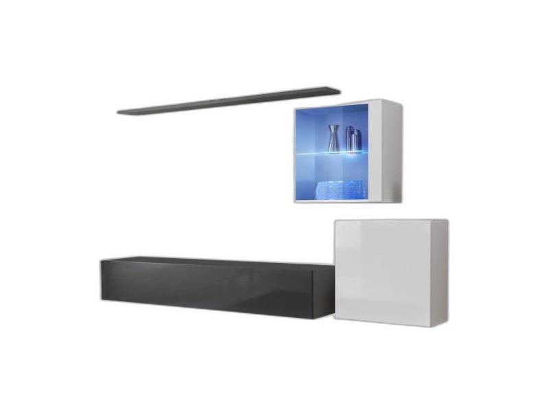 Xlmoebel Wohnzimmer-Set Wohnmöbel Holzregal Designer Wandkommode Komplettsystem, (5-St., 1x Wohnwand + 1x TV Ständer + 2x Wandschrank + 1x Wandregal), Hergestellt in Europa von Xlmoebel