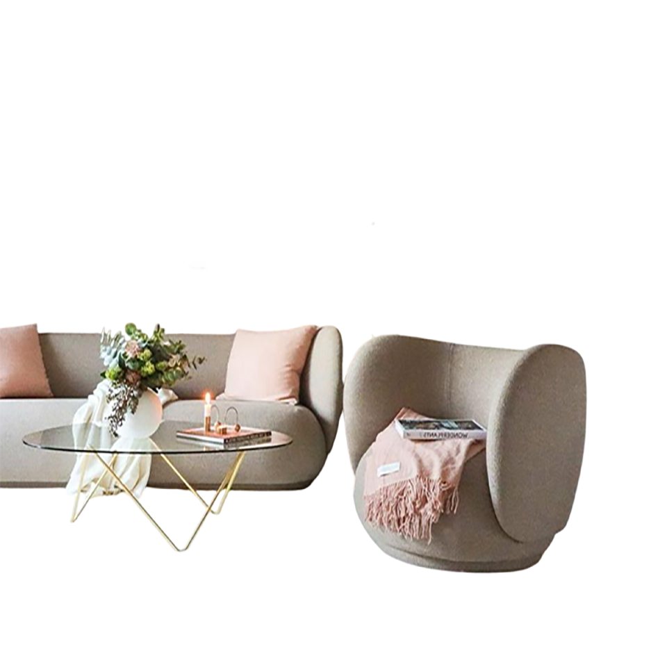 Xlmoebel Wohnzimmer-Set Wohnzimmermöbel-Set mit 2+1 Sitzer Samt Sofa Wohnlandschaft Design, (2-St., Sofagarnitur 2+1 Sitzer (KD-Q1425), Hergestellt in Europa von Xlmoebel