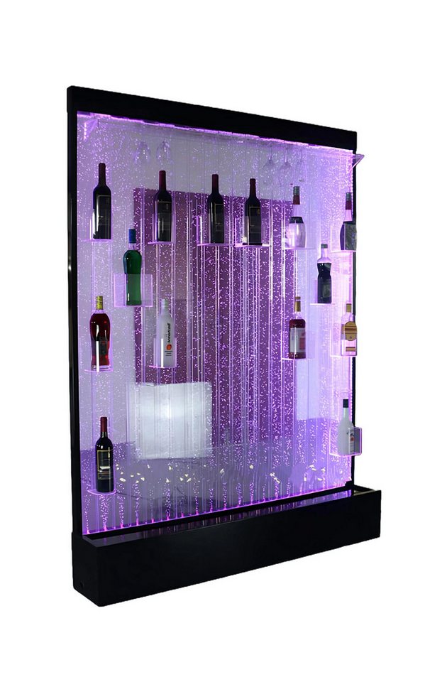 Xlmoebel Zimmerbrunnen Beleuchtete LED-Wasserwand-Säulenbar-Regal-Kombination, (Led Bar), Hergestellt in Europa von Xlmoebel
