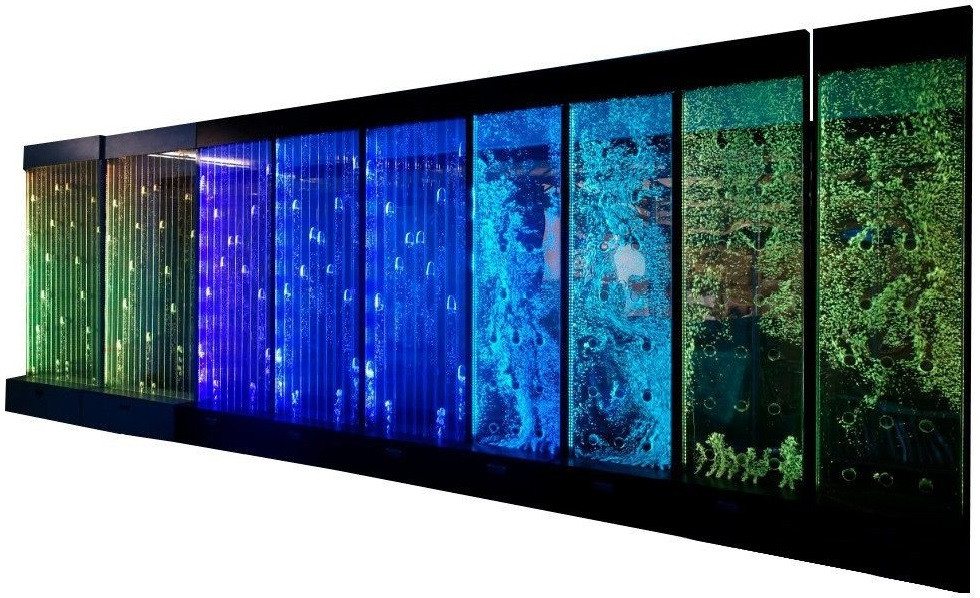 Xlmoebel Zimmerbrunnen Leuchtendes Wasserparkett LED Wasserwand Designer Wasserwand, (Water Wall), Hergestellt in Europa von Xlmoebel