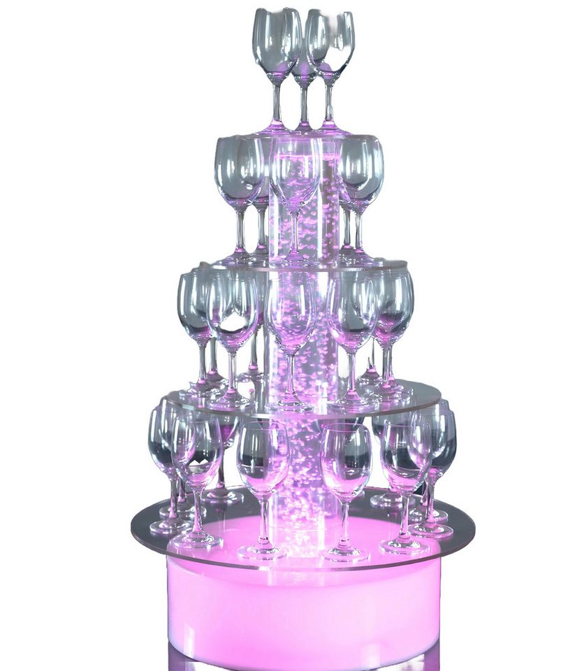 Xlmoebel Zimmerbrunnen Sekt-Turmförmige Champagner-Säulenbeleuchtung für Hochzeiten, (Champagne Tower), Hergestellt in Europa von Xlmoebel