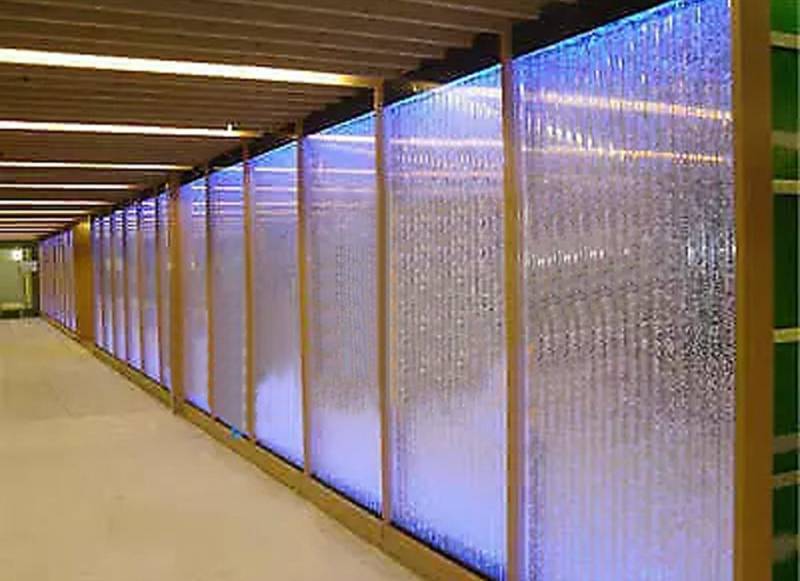 Xlmoebel Zimmerbrunnen Wandregal Schrank mit LED-Beleuchtung und Wasserwand-Elementen in den, (Water Wall), Hergestellt in Europa von Xlmoebel