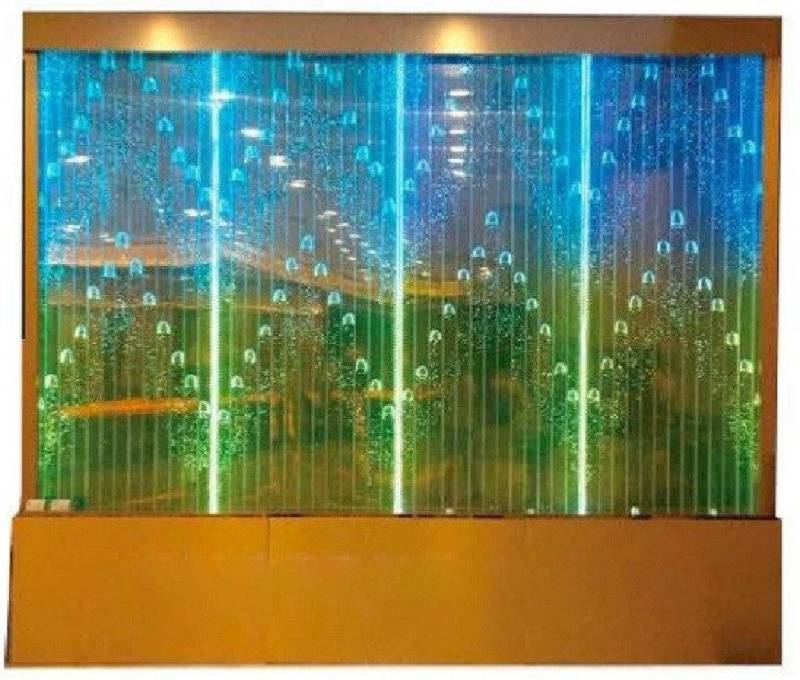 Xlmoebel Zimmerbrunnen Wandteiler Regal Schrank Wasserwand Säule Wände LED 90x300, (Water Wall), Hergestellt in Europa von Xlmoebel