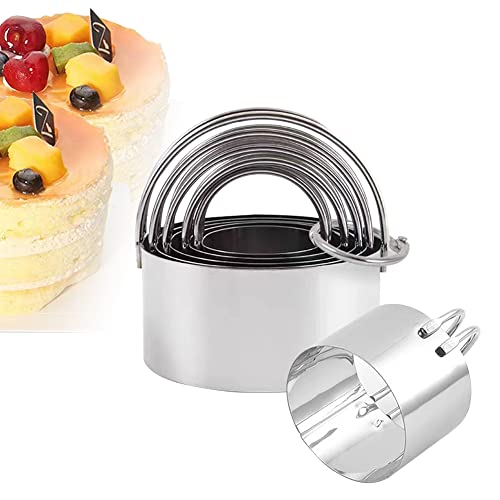 Runde Keksausstecher Ring Keksformen Edelstahl Material 5 Stück Set geeignet für alle Arten von Kochen Kekse Kuchen Muffins Brot von Xlqyb