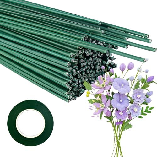 Xmart 150 stück Steckdraht Floristik Drahtstäbe zum Basteln Länge 30cm Durchmesser 2mm Blumenstieldraht Blumendraht Stäbe Grün Blumenstamm Draht mit 1 Rolle Klebeband für Handwerk Kranz Blumenstrauß Xmart 150 stück Steckdraht Floristik Drahtstäbe zum Basteln Länge 30cm Durchmesser 2mm Blumenstieldraht Blumendraht Stäbe Grün Blumenstamm Draht mit 1 Rolle Klebeband für Handwerk Kranz Blumenstrauß von Xmart