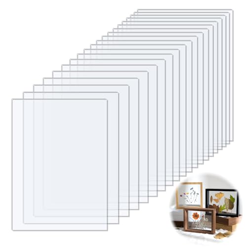 Xmart 20 Stück 15 x 10 cm Acrylplatte Transparent 1mm Acrylplatten Ultra Klare Acrylglas Platte Transparente Kunststoffplatten für Fotorahmen Projektausstellung Malerei Tischaufsteller von Xmart