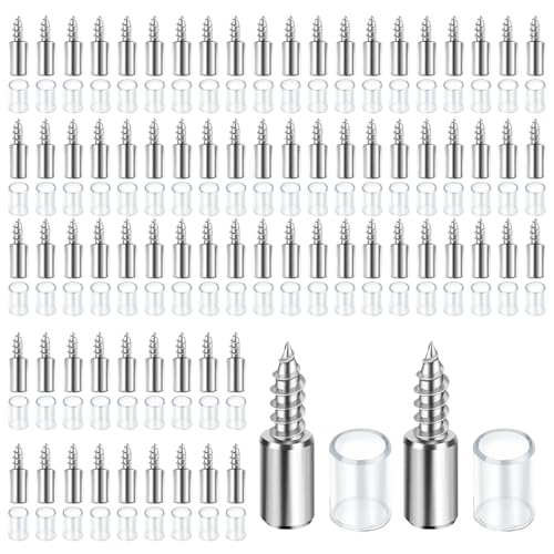 Xmart 80 Stück Regalbodenträger 7,5 mm Bodenträger Einlegeboden Halter Regalbodenhalter mit 80 Anti Rutsch Abdeckung Selbstschneidende Fachbodenträger für Schrank Bücherregal Kleiderschrank Möbel von Xmart