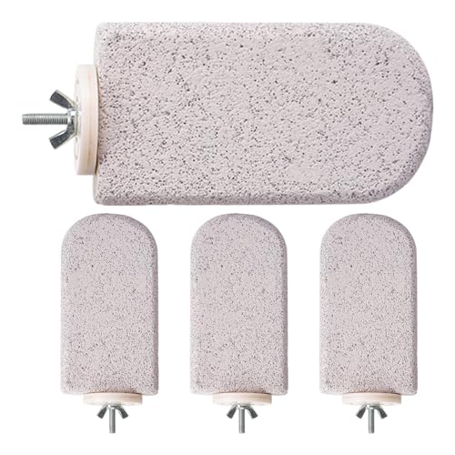 Vogelkäfig Sitzstange - 4 Stücke Vulkanstein Gereckte Sitzstange Für Vogelkäfig - Krallenpflege Spielzeug Für Papageien Conure Nymphensittich Unzertrennlichen Training | für Nymphensittich und Unzertr Vogelkäfig Sitzstange - 4 Stücke Vulkanstein Gereckte Sitzstange Für Vogelkäfig - Krallenpflege Spielzeug Für Papageien Conure Nymphensittich Unzertrennlichen Training | für Nymphensittich und Unzertr von Xmccvt