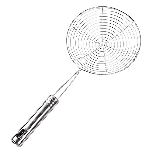 Garten Zubehör 1 12 Edelstahlsieb zum Kochen und Braten von Küchenutensilien, Drahtsieb, Nudelsieb, Löffel Teichpumpe Solar (Silver, One Size) von Xmiral