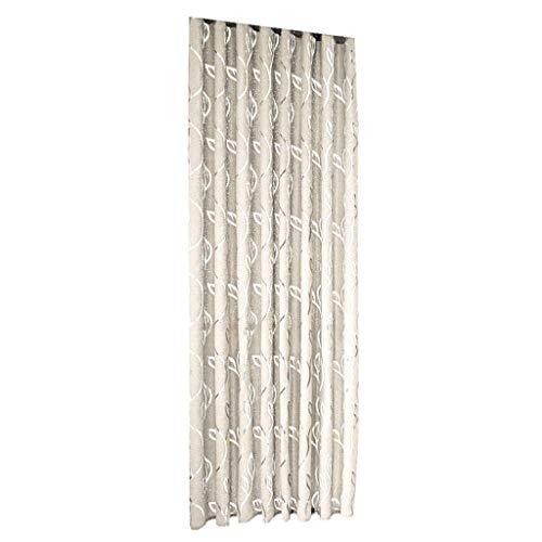 Xmiral Türvorhang Blätter Gedruckte Ösen Thermo Vorhang Verdunklungsvorhang Gardine(Beige,100x130 cm) von Xmiral