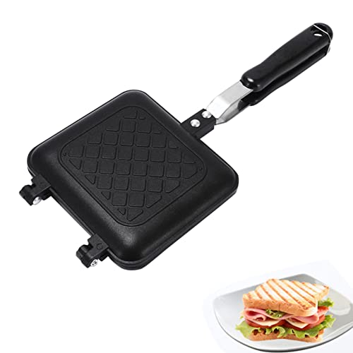 Sandwichmaker - Waffeleisenpfanne | Toaster Frühstückstoaster Herdplatte Toasted Breakfast Snack Maker Antihaftbeschichtete doppelseitige Druckpfanne mit Griffen Xmod von Xmod