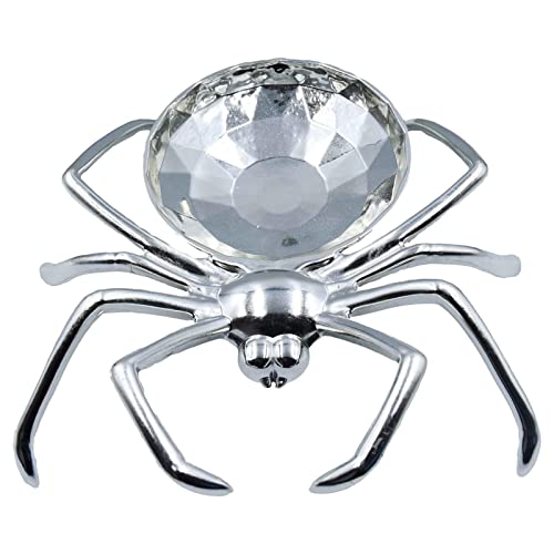 Xmod Spinnen-Bonbondeller - Spinnen-Halloween-Süßigkeitsschalenhalter,Obsttablett für die Küchentheke, silbernes Finish für Halloween-Dekoration, dekorative Spinnen-Requisiten für den Tisch von Xmod