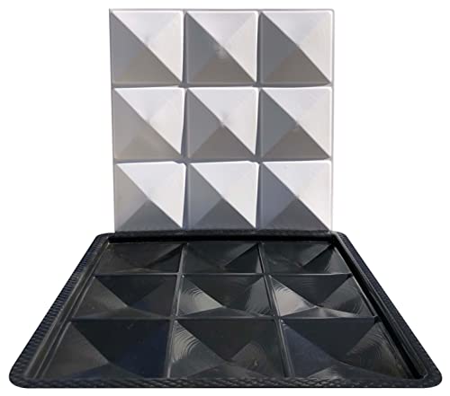 Kunststoffform ABS 3D Wandpaneele Gips und Beton 50 x 50 cm DIY – Pyramide von Xmoldes