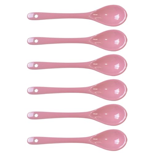 Xmomx 6 Stück Porzellan Eierlöffel Teelöffel Keramik Löffel 11,9 cm Kaffee Dessert Joghurt Tee Milchrosa Xmomx 6 Stück Porzellan Eierlöffel Teelöffel Keramik Löffel 11,9 cm Kaffee Dessert Joghurt Tee Milchrosa von Xmomx