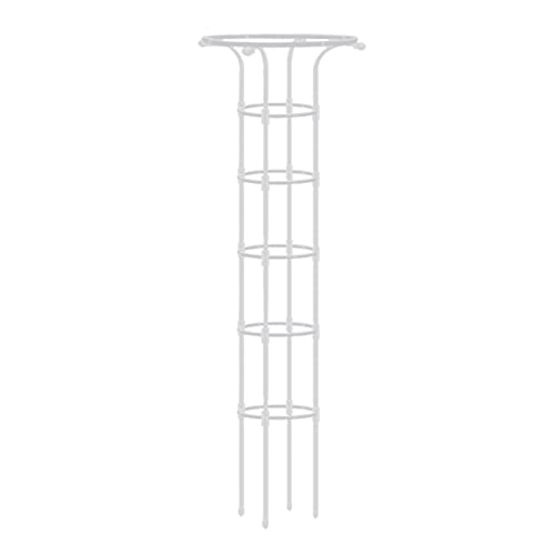 Xnferty Schirmspalier aus Metall, 72 Zoll, Dekoratives Vertikales Garten-Obeliskspalier mit PE-Beschichtung, Leichtem Pflanzenturm, Schirmförmig, Belüftetes Pflanzenspalier Zum(White 72.83 x 9.84IN) von Xnferty