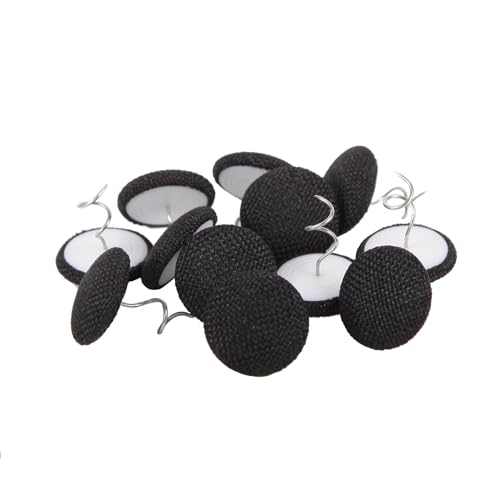 Polster Twist Pins, Bettrock Pins, SpiralnäGel Plastik Kopf Polsternagel Bettlaken Feste Pin Spiral Pins FüR PolstermöBel SchonbezüGe SofabezüGe BettröCke (12 Stück, Black) von Xniseng