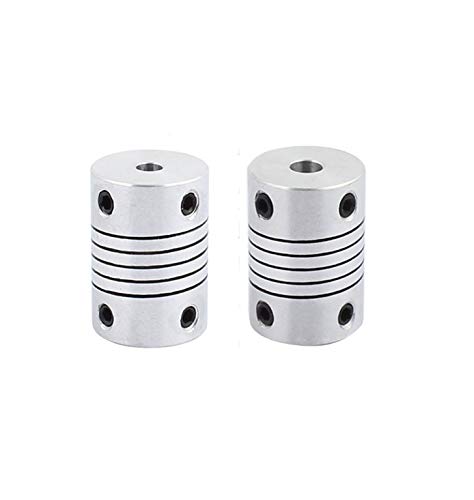Xnrtop 4 mm bis 5 mm Schaftkupplung 25 mm Länge 18 mm Durchmesser Stepper Motor Kupplung Verbinder Aluminiumlegierung für 3D-Drucker CNC-Maschine DIY Encoder (2 Stück) von Xnrtop