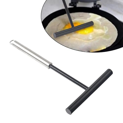 XoeLLe 1 Stück Crepes Verteiler, Crepes Teigverteiler, T Form Crepes Zubehör, Antihaftbeschichtet, Edelstahl, für Pfannkuchen, Crepes, Bäckerei Küche Pfannkuchen Eierkuchen,19,5 X 12,3cm von XoeLLe