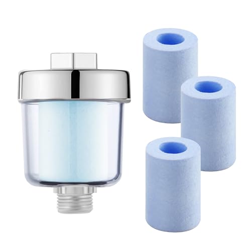 XoeLLe Shower Filter für 1/2" Anschluss, Duschfilter Wasserhahn Filter Kalkfilter Dusche mit 4 Austauschbaren Filterelementen, Brausekopf Shower Filter for Hard Water für Wasserhähne Oder Dusche von XoeLLe