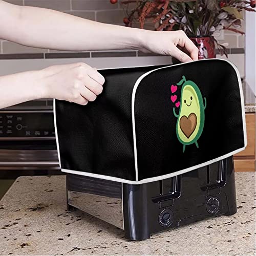 Xoenoiee Avocado Herz Druck Schwarz Toaster Abdeckung 2 Scheiben Breiter Schlitz, Staubdicht Brot Toaster Ofen Abdeckung für Küche Kleine Geräte Abdeckung Fleckenresistenter Mikrowellenschutz, S Xoenoiee Avocado Herz Druck Schwarz Toaster Abdeckung 2 Scheiben Breiter Schlitz, Staubdicht Brot Toaster Ofen Abdeckung für Küche Kleine Geräte Abdeckung Fleckenresistenter Mikrowellenschutz, S von Xoenoiee