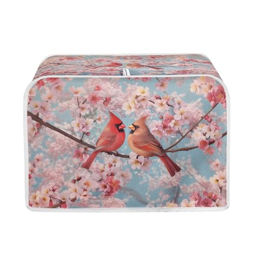 Xoenoiee Cardinal Bird Cherry Blossom Print Toaster Cover Toaster Oven Cover 4 Slice Toaster Appliance Dust Proof Cover for Kitchen Small Appliance Kitchen Accessories von Xoenoiee