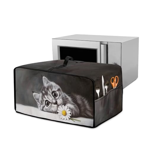 Xoenoiee Lovely Cat Daisy Pattern Toaster Oven Cover Dustproof Covers for Home Kitchen Small Appliances Microwave Oven Protective Cover with Handle and Side Pocket, Medium Xoenoiee Lovely Cat Daisy Pattern Toaster Oven Cover Dustproof Covers for Home Kitchen Small Appliances Microwave Oven Protective Cover with Handle and Side Pocket, Medium von Xoenoiee