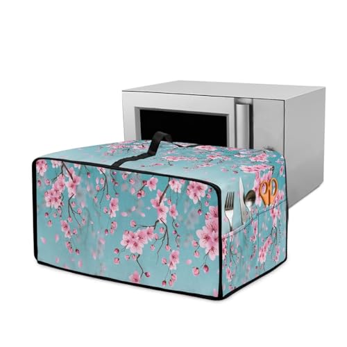 Xoenoiee Pflaumenblüte Toasterabdeckung mit Griff und Seitentasche, Staubschutz für Mikrowelle, Küchengeräte, Heimdekoration, klein von Xoenoiee