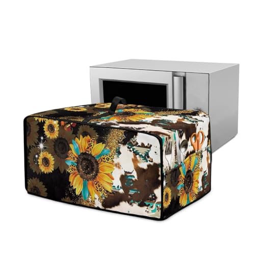 Xoenoiee Sunflower Cowhide Leopard Pattern Toaster Oven Cover, Dustproof Microwave Oven Cover with Handle and Side Pocket, Kitchen Small Appliance Protector Covers, Medium Xoenoiee Sunflower Cowhide Leopard Pattern Toaster Oven Cover, Dustproof Microwave Oven Cover with Handle and Side Pocket, Kitchen Small Appliance Protector Covers, Medium von Xoenoiee
