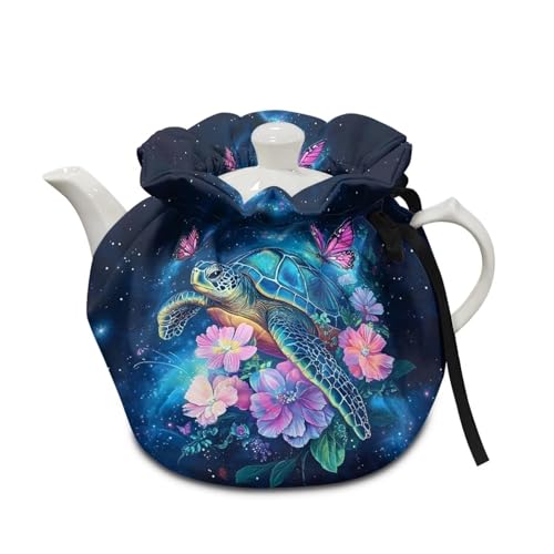 Xoenoiee Teewärmer, Motiv: Schildkröte, Schmetterling, Blumenmuster, Galaxie-Muster, für Küche, Teekanne, Staubschutz, Teekanne, Wärme, Teekannen-Abdeckung, Isolierung, Teekessel, Steppdecke für Xoenoiee Teewärmer, Motiv: Schildkröte, Schmetterling, Blumenmuster, Galaxie-Muster, für Küche, Teekanne, Staubschutz, Teekanne, Wärme, Teekannen-Abdeckung, Isolierung, Teekessel, Steppdecke für von Xoenoiee