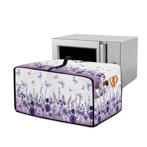 Xoenoiee Toaster-Ofenabdeckung mit Griff und Seitentasche, staubabweisend, strapazierfähig, Mikrowellen-Abdeckungen, Küchengeräte, Staubschutz, Heimdekoration, Größe M von Xoenoiee