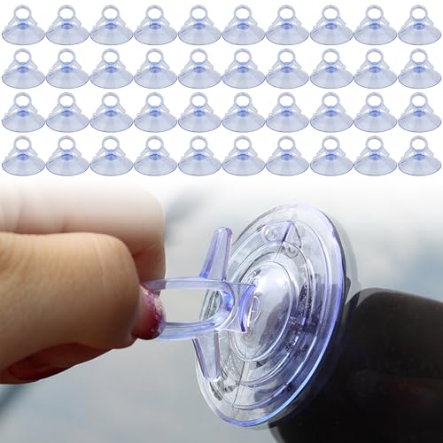 100 Stück Windschutzscheibe Saugnapfbecher, klare PVC kleine Saugnäpfe mit Löchern für Autosonnenschild, Fenster, Badezimmer, Küche von Xoeryoy