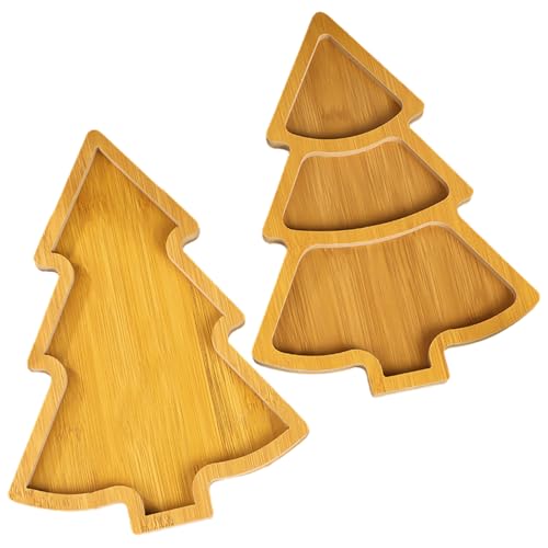 2pcs Weihnachtsbahnen, Holz Weihnachtsbaum -Servingplatten Wurstwarenbrett, Tischdekoration Vorräte für Winter Weihnachtsfeier 2pcs Weihnachtsbahnen, Holz Weihnachtsbaum -Servingplatten Wurstwarenbrett, Tischdekoration Vorräte für Winter Weihnachtsfeier von Xoeryoy