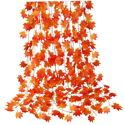 Ahornblattgirlanden 12pcs 8.2ft künstliche Simulation Hanging Herbstgirland Ahornblattgirlanden 12pcs 8.2ft künstliche Simulation Hanging Herbstgirland von Xoeryoy