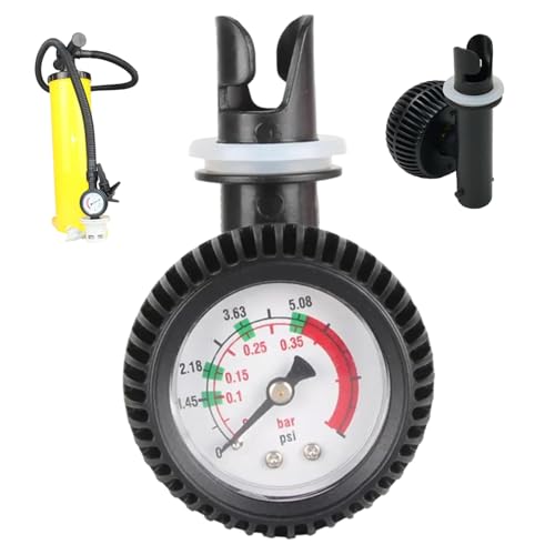 Aufblasbarer Bootsdruckmessgeräte, 0-5 psi PVC und Silikonluftdruckmesser für Kajaks-Surfbrettausschlauchboote von Xoeryoy