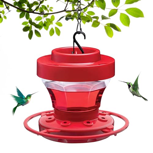 Xoeryoy Hummingbird -Feeder mit 8 Fütterungsanschluss 3.9 x 3, 9 x 3, 5 Zoll Hummingbird -Feeder mit Barsch und Haken abnehmbar antprob von Xoeryoy