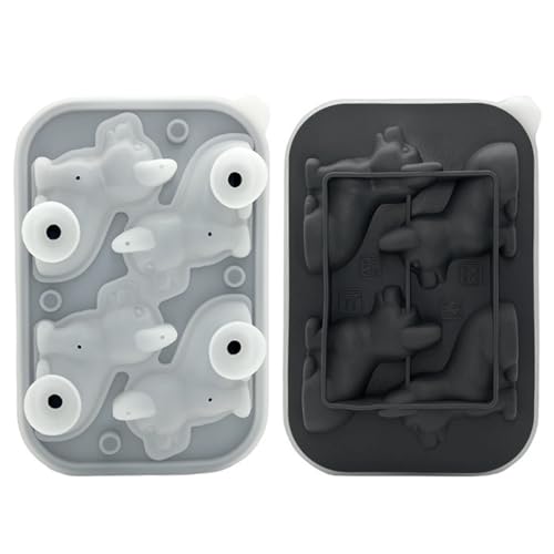 Hunde Eiswürfel Tabletts 3d niedliche Corgi Ice Cube Tably 4 Hohlraum Food Grade Silikonschale mit Trichter Easy Freisetzung Flexible Fun Whisky Würfel Schimmelgeschenke für Männer von Xoeryoy