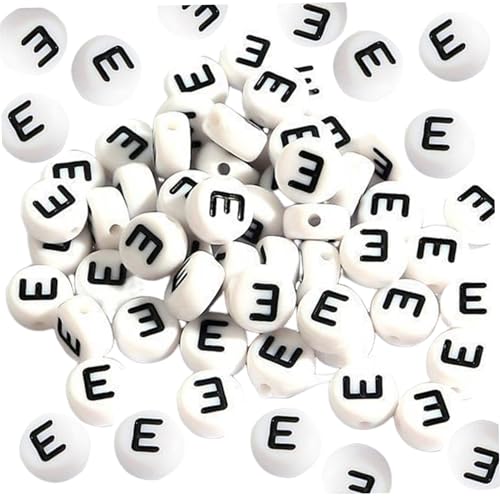 Kleine Buchstabenperlen, 500pcs Acrylalphabetperlen, 7x4 mm runder Vokalbuch von Xoeryoy