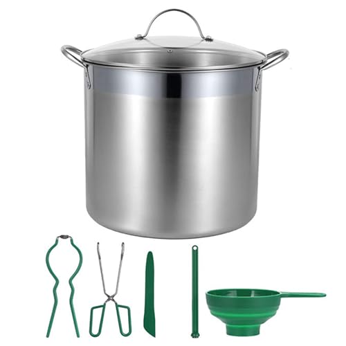 Konserven -Topf ＆ Konserven -Kit 7PCS/Set 21.5 QT Wasserbad Canner Pot Food Grade Satinloser Stahl mit Rack und Deckelversorgung von Xoeryoy