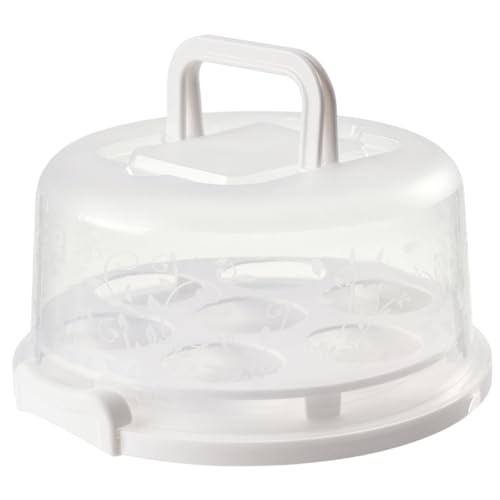 Kuchenträger mit Deckel und Griff 10 tragbarer Kuchenträger mit transparentem Deckelwaschableer -Rundbehälter für Cupcake, Kuchen, Dessert von Xoeryoy