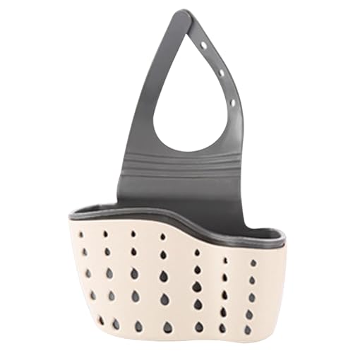 Küchenspüle Caddy Stehend oder hängender Schwammhalter mit verstellbarem Gurt Kunststoff Wasserhahn Caddy Korb mit Abflusslöchern zum Trocknen Küchenspüle Caddy Stehend oder hängender Schwammhalter mit verstellbarem Gurt Kunststoff Wasserhahn Caddy Korb mit Abflusslöchern zum Trocknen von Xoeryoy