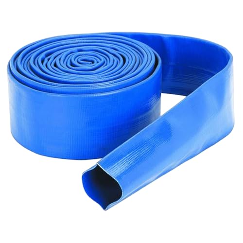 Poolentladungsschlauch 2 Zoll Flexible Blau PVC Flachschlauch 26 Fuß Länge Wasserpumpe Entladungsrohr für Pumpe Download Was von Xoeryoy