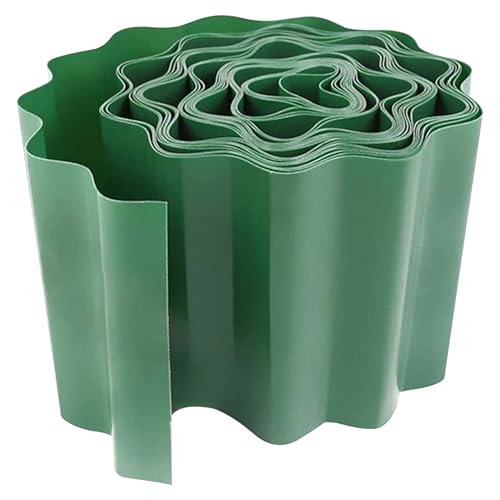 Rasenkantengarten Grenze Plastik Gras Zaun Roll Zaun gemahlenen DIY Gebogene Grenze 20 cm*9m Style2 von Xoeryoy