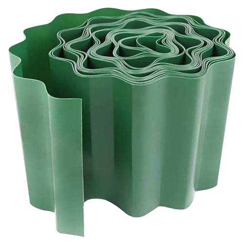 Xoeryoy Rasenrandgarten Grenze Plastik Gras Zaun Roll Zaun gemahlener DIY Gebogene Grenze 10 cm*9m Style11 von Xoeryoy
